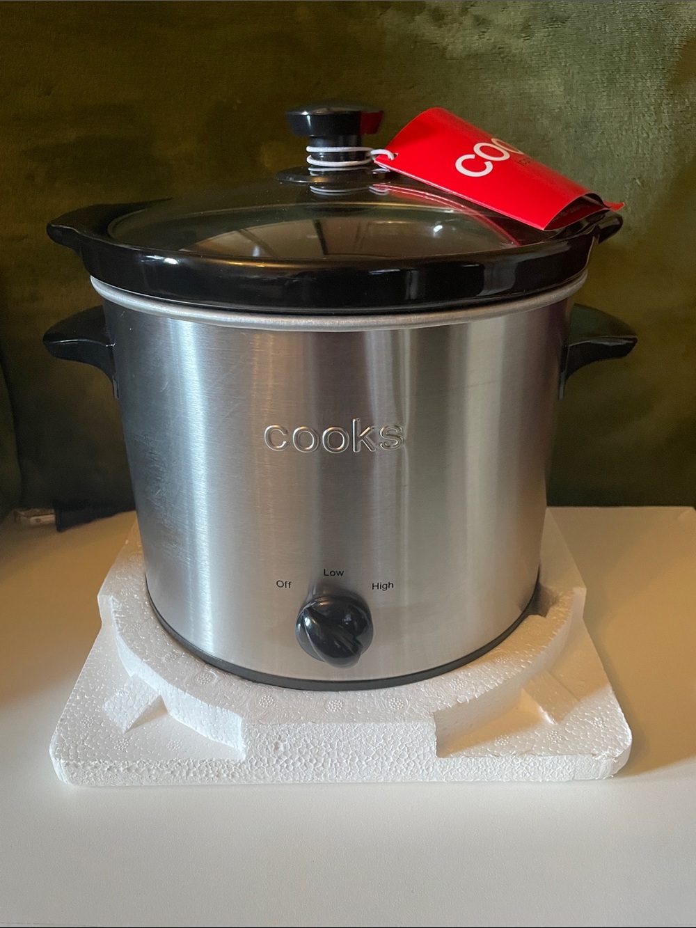 Cooks Stainless Steel 4 quart Slow Cooker - Silver & Black